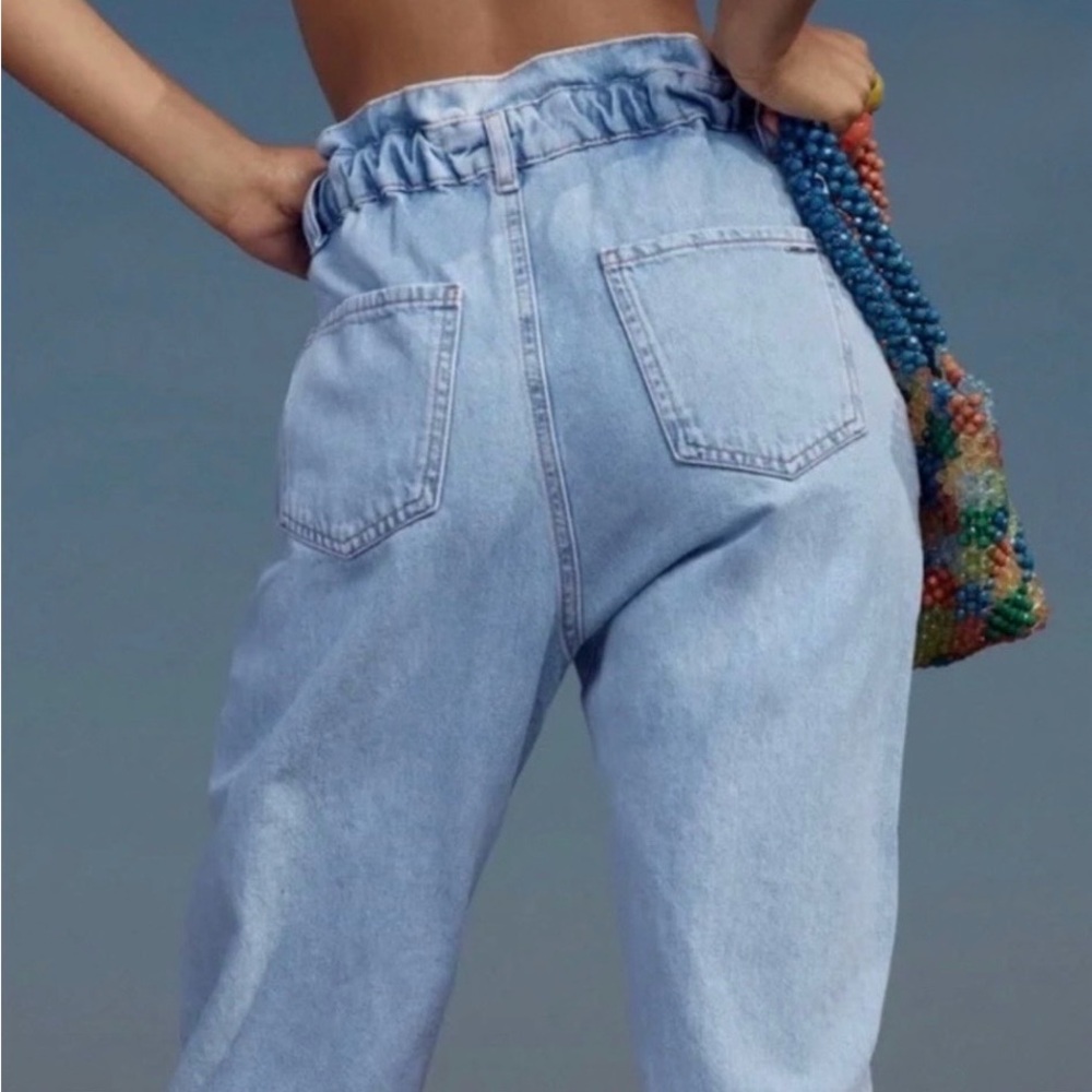 Zara High Rise Light Blue Jeans - Picture 2 of 8